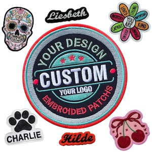 Custom Embroidery Image Patches Personalized Design Your Own Patch, Customized Hook & Loop Patch, Custom Logo Patch Applique for Clothes