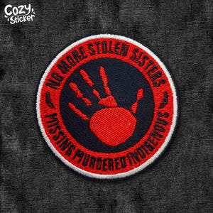 MMIW No More Stolen Sisters Missing Murdered Indigenous Patch Woman Hands No More Stolen Patches Applique for Clothes Hats Backpacks Jackets