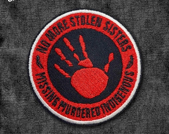 MMIW No More Stolen Sisters Missing Murdered Indigenous Patch Woman Hands No More Stolen Patches Applique for Clothes Hats Backpacks Jackets