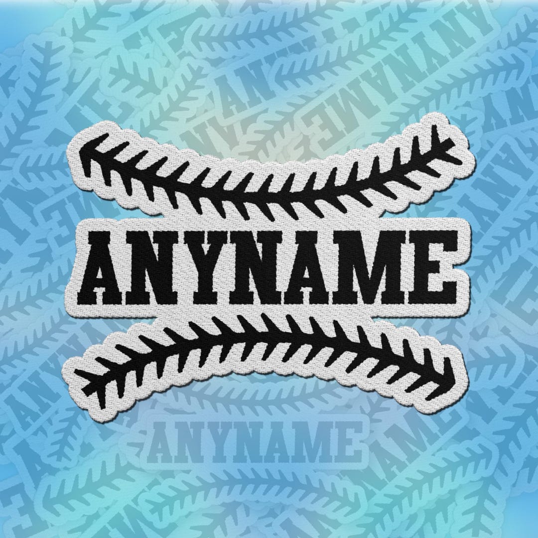 Custom Baseball Name Patch Personalized Embroidered Baseball Softball ...