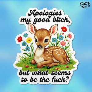 Apologies My Good Bitch Sticker, Funny Quote, Gen Z Meme, Mental Health Humor Waterproof Vinyl Stickers Die-cut Laptop Gifts for Her Him