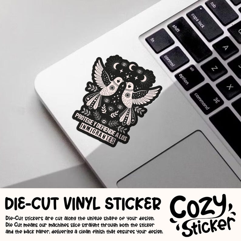 Protege Y Defiende A Los Inmigrantes Sticker, Protect Immigrants Refugee Support Sticker for Laptop Sticker Birthday Gift Her Him Adults Kid imagem 4