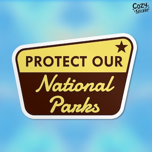 National Park Sticker, Protect Wildlife, Park Entrance Sign, Nature Lover Waterproof Vinyl Stickers, Laptop, Water Bottle, Kindle Gifts