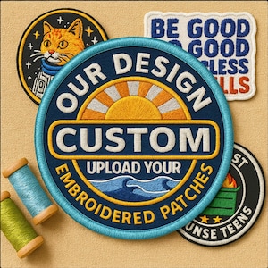 Custom Embroidery Image Patches Personalized Design Your Own Patch, Customized Patch, Custom Logo Patch Applique for Clothes Hats Backpacks