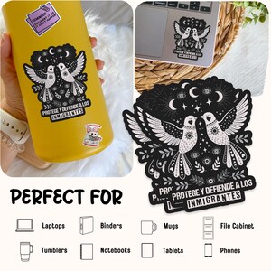 Protege Y Defiende A Los Inmigrantes Sticker, Protect Immigrants Refugee Support Sticker for Laptop Sticker Birthday Gift Her Him Adults Kid imagem 3