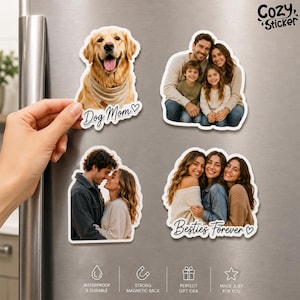 Personalized Photo Magnet, Custom Picture Fridge, Personalized Photo Gift, Waterproof Refrigerator Magnet, Keepsake Gift for Any Occasion