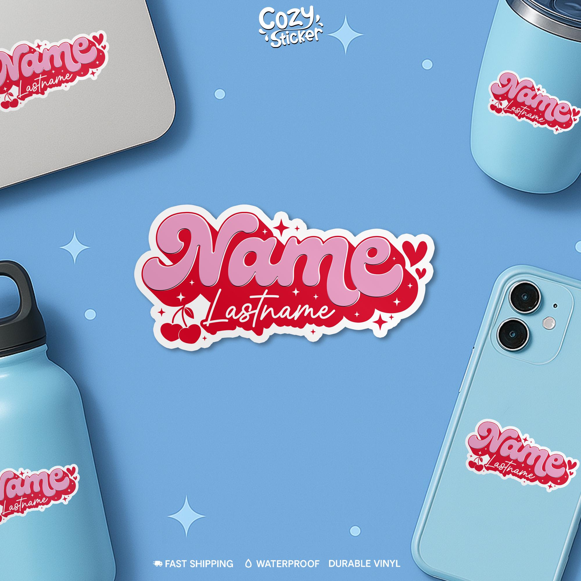 cherry様確認用ページ♡ Cherry Name Stickers - Etsy