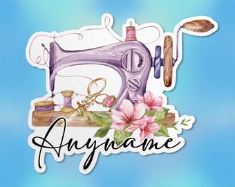 Pegatina personalizada para máquina de coser, Día de la Madre, con nombre de acolchado, vinilo troquelado impermeable, ideal como regalo para profesora.