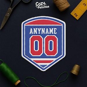 Custom Ice Hockey Patch, Personalized Hockey Mom Name Number Team Spirit Embroidery Patches Applique for Clothes Hats Backpacks Clothing