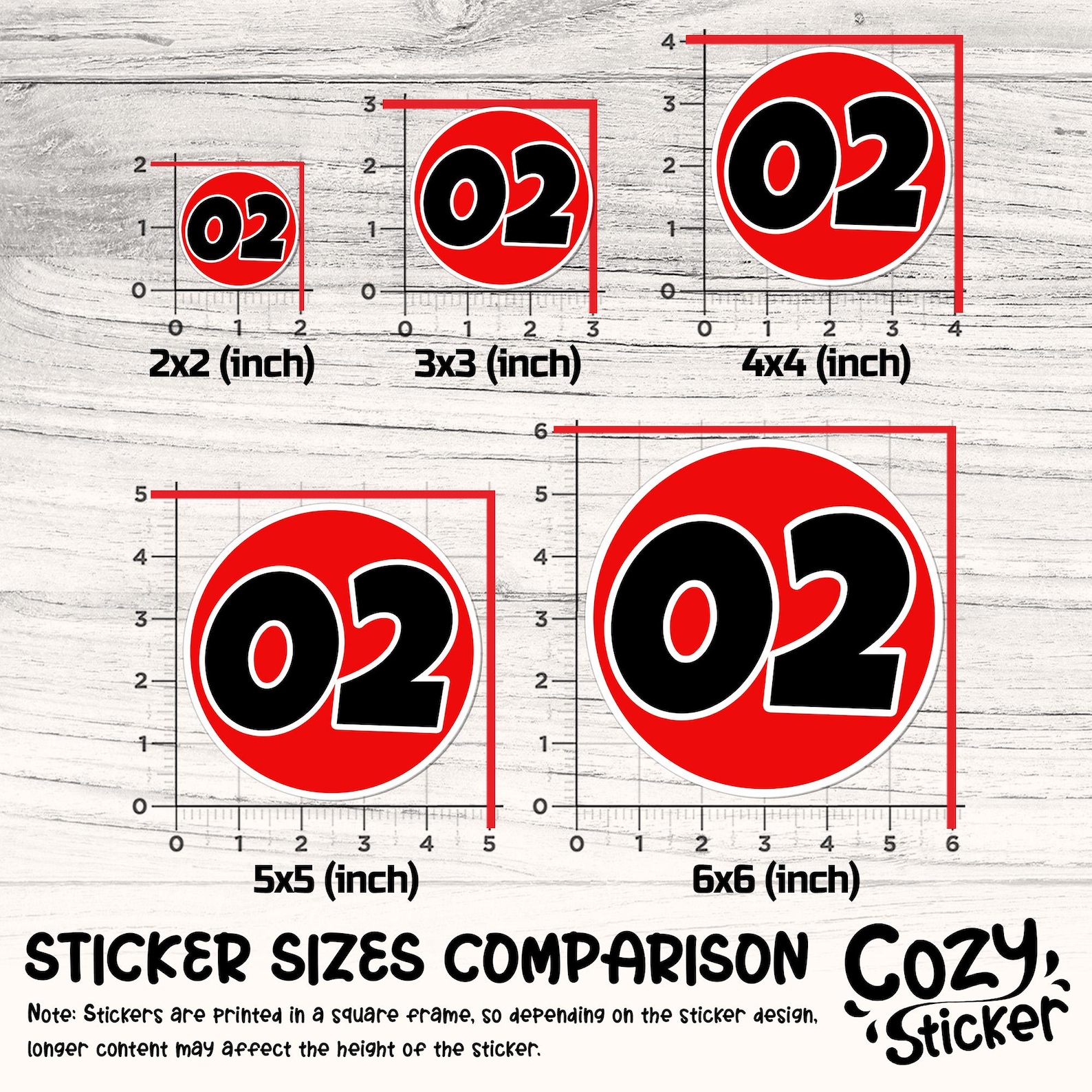 Custom Circle Racing Number Sticker, Personalized Old School Racing ...