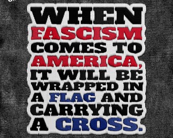 When Fascism Comes To America Embroidered Patches Political, Resist Leftist Embroidered Patches Applique for Clothes Hats Backpacks Clothing