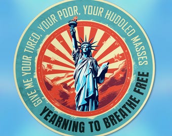 Anti-Trump Sticker, Social Justice Stickers, Pro Immigration Activists Resist Waterproof Vinyl Stickers Die-cut Laptop Gifts