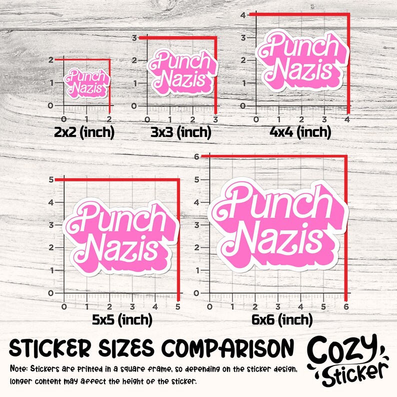 Punch Nazis Sticker, Anti Capitalist Political, Leftist Democrat, Protest Waterproof Vinyl Die-cut Stickers Laptop Gifts 画像 2