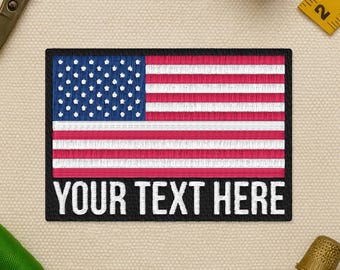 Parche de etiqueta con nombre o texto personalizado, bandera de camuflaje personalizada, país con nombre, llaves de coche, parche bordado, aplique para ropa, sombreros, mochilas