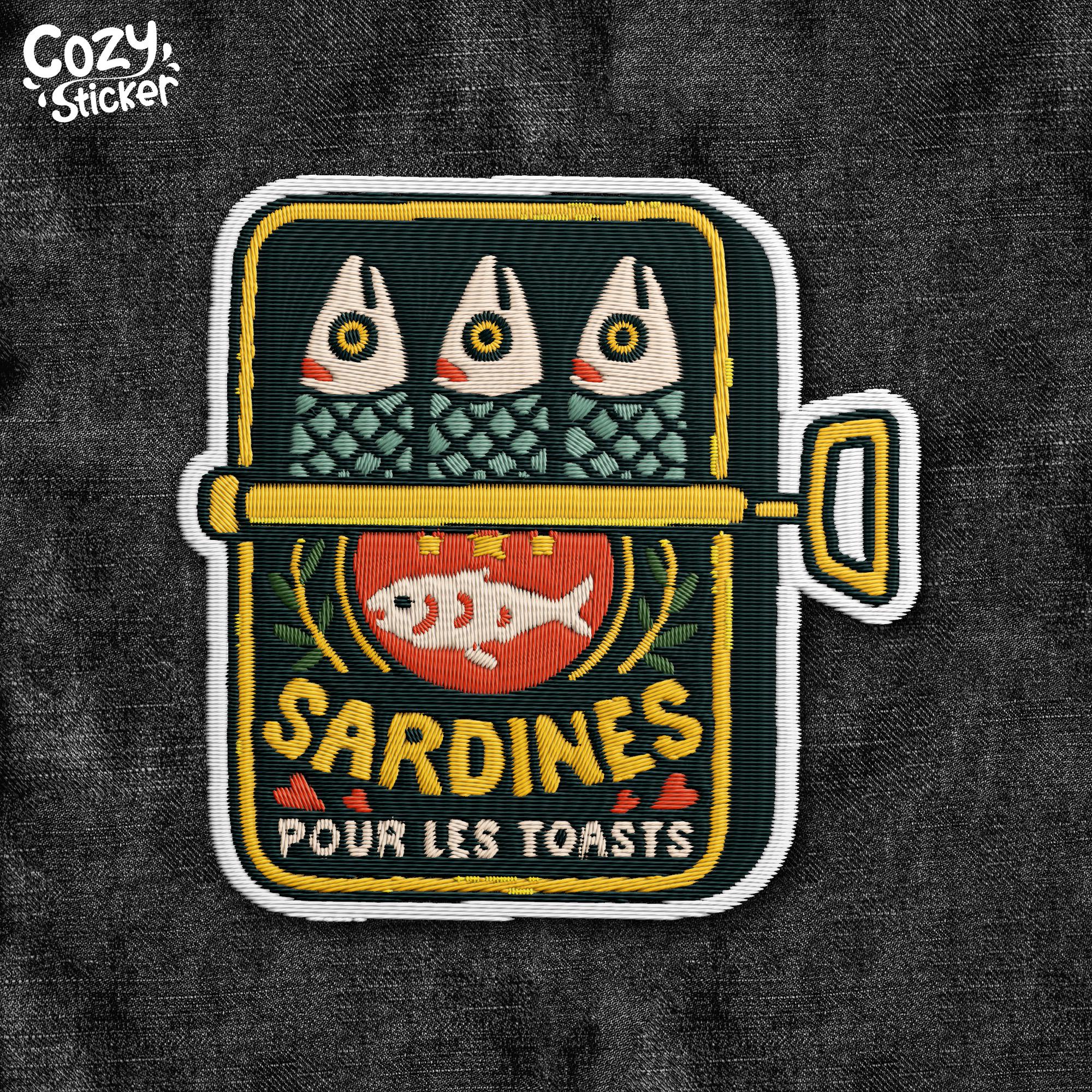Sardines Queen Patch, Tinned Fish Lover Sardine Fishing Fisherman Dad Patches Applique for Clothes Hats Backpack Clothing