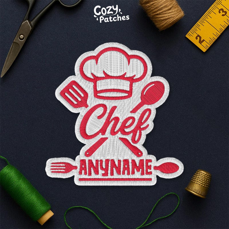 Chef Applique - Etsy
