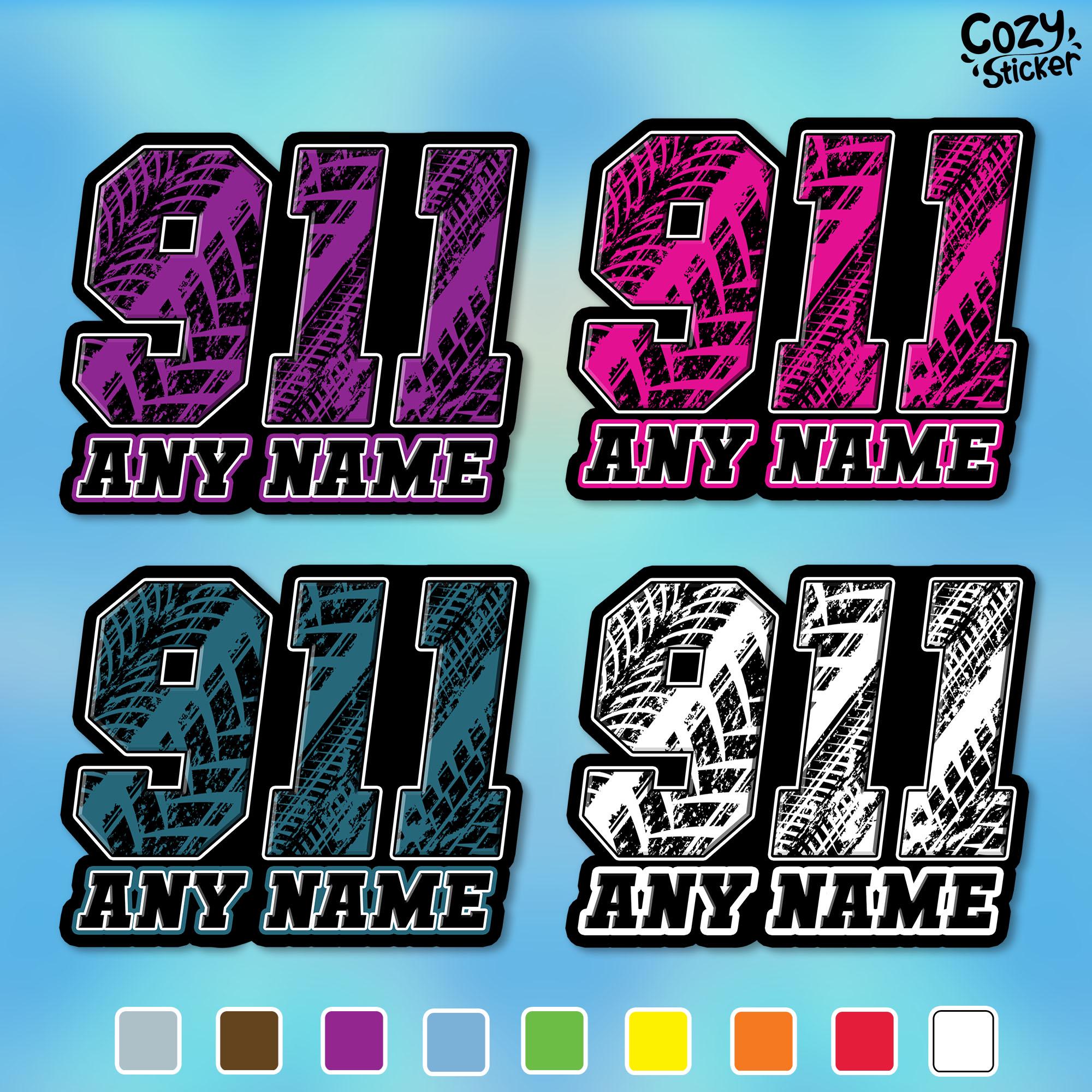 Custom Racing Stickers Personalized Racing Name Number Text