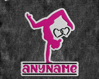 Custom Gymnast Name Patch, Personalized Gymnastics Gymnast Mom Yoga Sports Lover Patches Name Patch Applique for Clothes Hats Backpacks