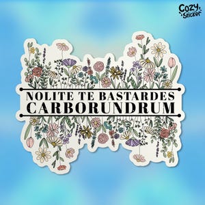 Nolite Te Bastardes Carborundorum Sticker Floral Feminist Stickers Lesbian Leftist Anti Trump Waterproof Vinyl Stickers Laptop Gifts