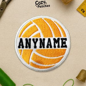 Custom Name Volleyball Patch Personalized Name Player Volleyball Patches, Team Name Gifts Coach Patch Applique for Clothes Hats Backpacks