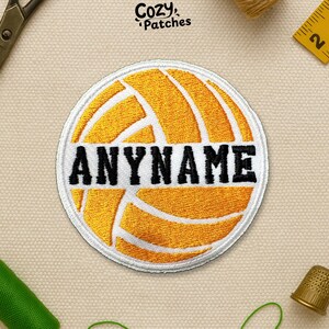 thumbnail image 2 of 3.5\" Embroidered Volley Ball Iron On Patch 2 of 14