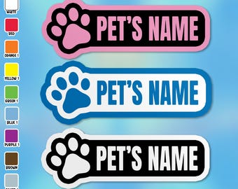 Custom Pet Name Sticker, Personalized Decals for Dog Food Bowl Waterproof Vinyl Die-Cut Sticker Food bowl Pet Decal Cat Name Stickers Gifts