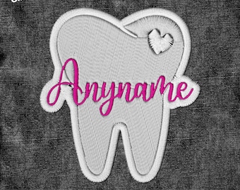 Calcomanía dental personalizada, nombre personalizado de higienista dental, parches de regalo para enfermera dental, apliques para ropa, sombreros, mochilas y chaquetas.