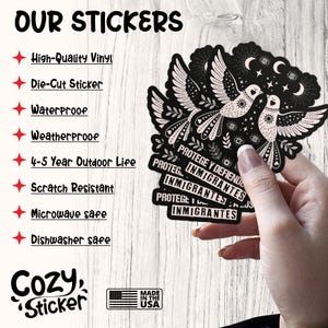 Protege Y Defiende A Los Inmigrantes Sticker, Protect Immigrants Refugee Support Sticker for Laptop Sticker Birthday Gift Her Him Adults Kid imagem 5