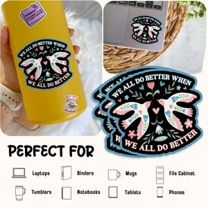 Political Stickers, Positive Motivational, Liberal Democrat Waterproof Vinyl Stickers Die-cut Laptop Gifts image 3