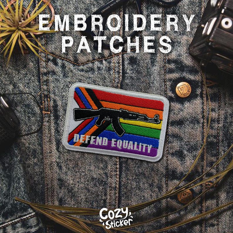 Defend Equality Patch LGBT Guns Pride Flag Rainbow Month Trans Gay ...
