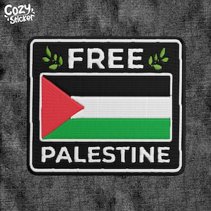 Free Gaza Free Palestine Patch, Political Bumper Liberal Immigration Embroidered Patches Smut  Patch Applique for Clothes Hats Backpacks