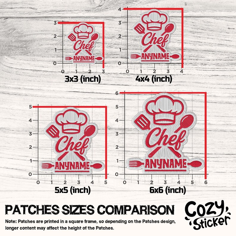 Custom Chef Name Patch, Personalized Chef Hat Crossed Knives Name ...
