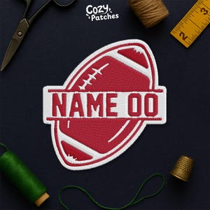 Personalized Custom Name Football Patch Team Name Player Football Patches Sport Lover Patches Applique for Clothes Hats Backpack Clothing