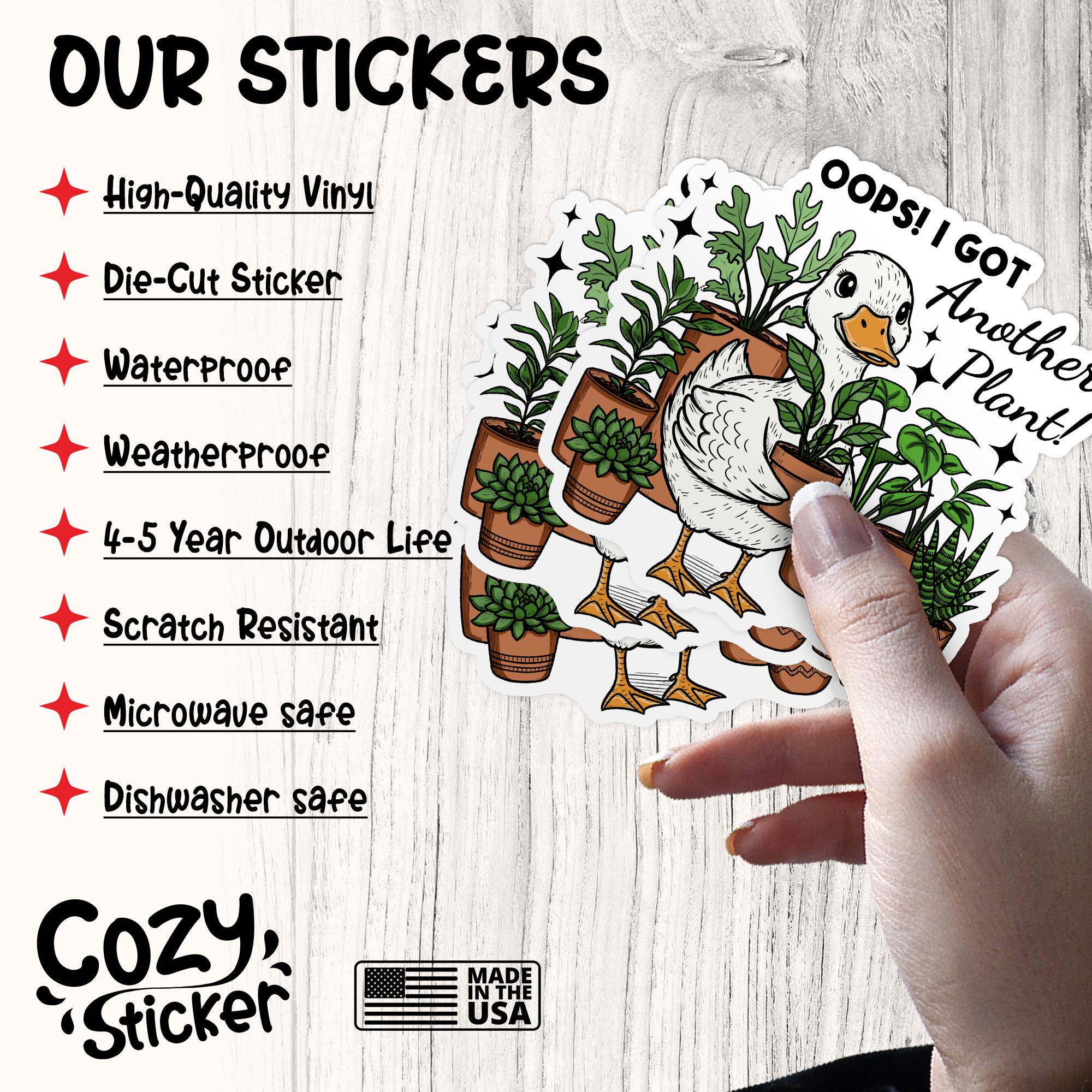 Oops I Got Another Plant Sticker, Garden Humor Sarcastic Snarky