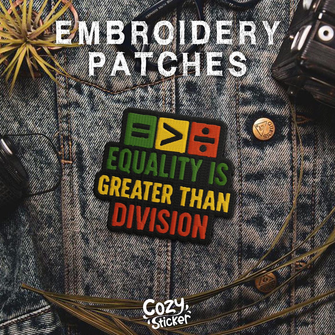 Equality is Greater Than Division Patch, Black Proud, Equal Rights ...