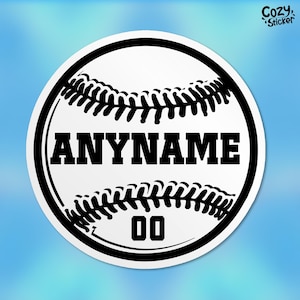 Custom Baseball Softball Bat Knobs Sticker, Personalized Bat Knob Name Stickers Coach Vinyl Sticker Laptop Water Bottle Decal Gifts for Him