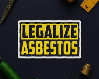 I Eat Asbestos Bumper Patch, Funny Unhinged Adult Humor Car Accessories Embroidery Patches Applique for Clothes Hats Backpacks Clothing