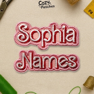 Custom Name Pink Style Patches, Personalized Name Patches 90s Cute Patches, Custom Name for Bestie Patch Applique for Clothes Hats Backpacks