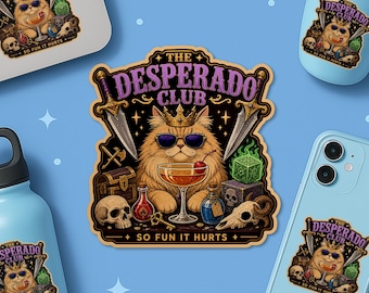 The Desperado Club So Fun It Hurts Sticker, Princess Donut Sci Fi Fantasy Book Lovers Waterproof Sticker