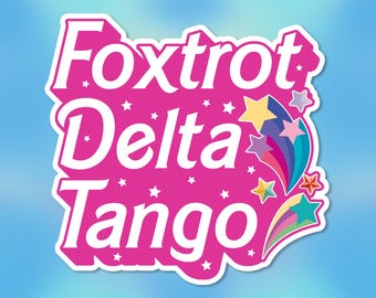Foxtrot Delta Tango Sticker, Human Rights Feminist Stickers Liberal Leftist Political Waterproof Vinyl Stickers Laptop Gifts for Her Him