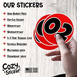Custom Circle Racing Number Sticker, Personalized Old School Racing ...