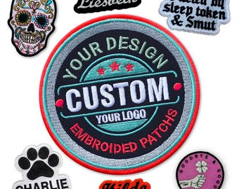 Custom Embroidery Image Patches Personalized Design Your Own Patch, Customized Patch, Custom Logo Patch Applique for Clothes Hats Backpacks