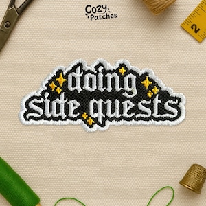 Doing Side Quests Patch, Adhd Awareness, Mental Health Bookish Embroidered Patches Smut  Patch Applique for Clothes Hats Backpacks Gifts