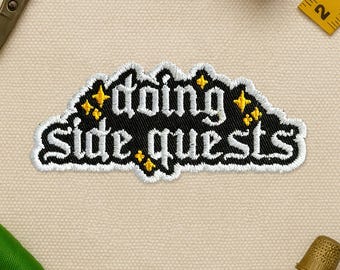 Doing Side Quests Patch, Adhd Awareness, Mental Health Bookish Embroidered Patches Smut  Patch Applique for Clothes Hats Backpacks Gifts