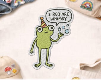 J'ai besoin d'un écusson fantaisiste, lunatique esthétique fantastique humour cottagecore chaotique mignon écusson brodé applique pour vêtements veste Jean cadeau