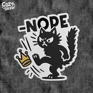 No Kings In America Black Cat Patch, Funny Political Meme, Social Justice Patches Applique for Hats Backpacks Jackets Gifts