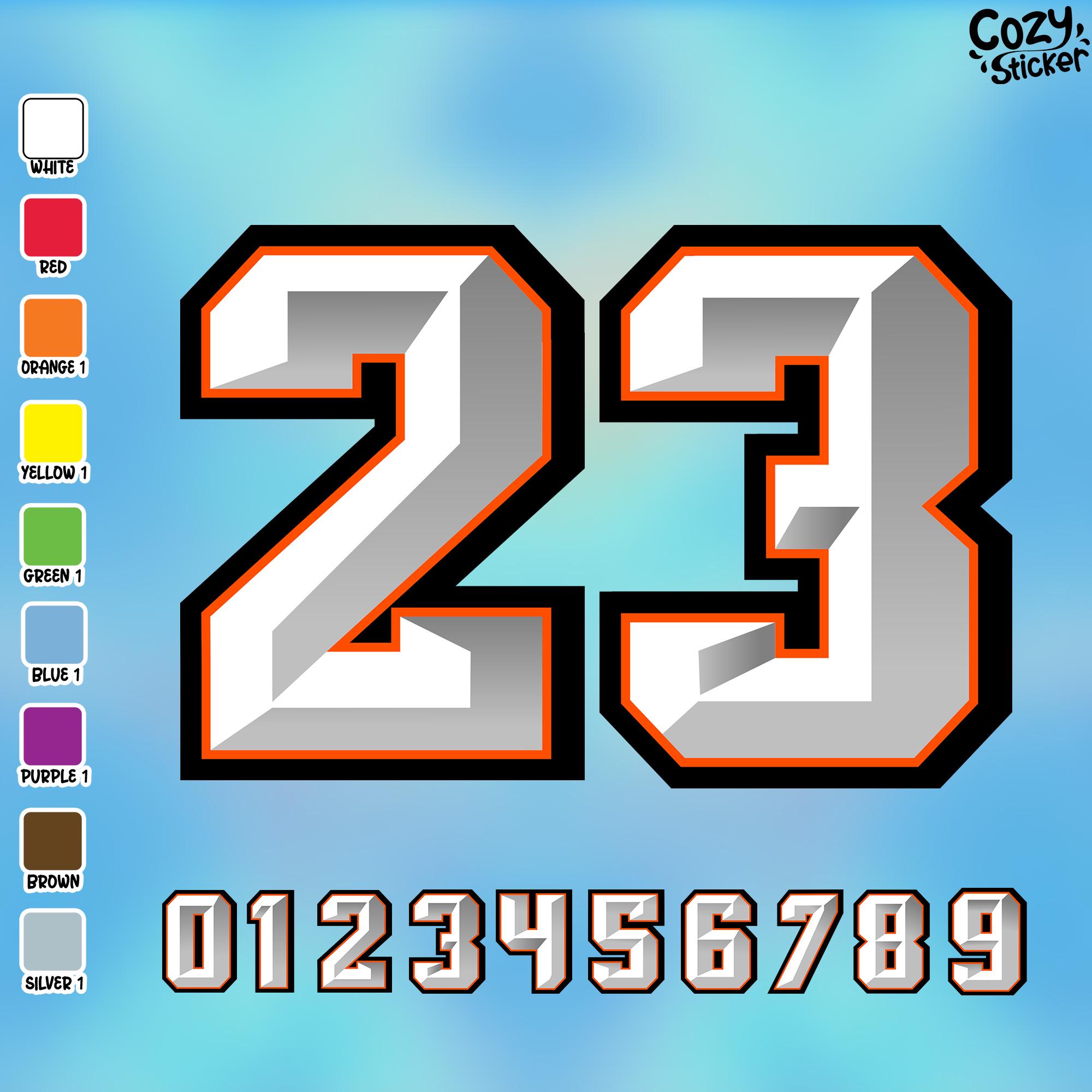 Custom Racing Number Sticker Personalized Race Number for Car Dirt Bike ...