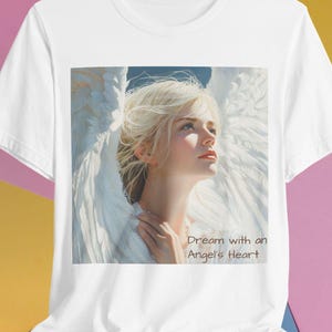 Angel T-Shirt,Heavenly Shirt,Beautiful Angel T-Shirt,Angel Apparel,Angel Girl T-Shirt,Creative Shirt,Unique Design Tee,Unique Beautiful Tee