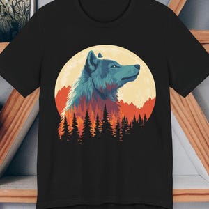 Wild Wolf T-Shirt,Animal Lover Gift,Nature Graphic Tee,Outdoor Adventure Shirt,Wildlife Apparel,Unisex Wild Animal Shirt,Wolf Graphic Shirt
