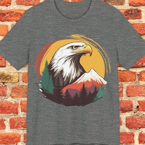 Eagle Nature T-Shirt,Eagle Logo Shirt,Wildlife Graphic Tee,Animal Lover Apparel,Outdoor Adventure Top,Unique Shirt,Unisex T-Shirt,Eagle Tee